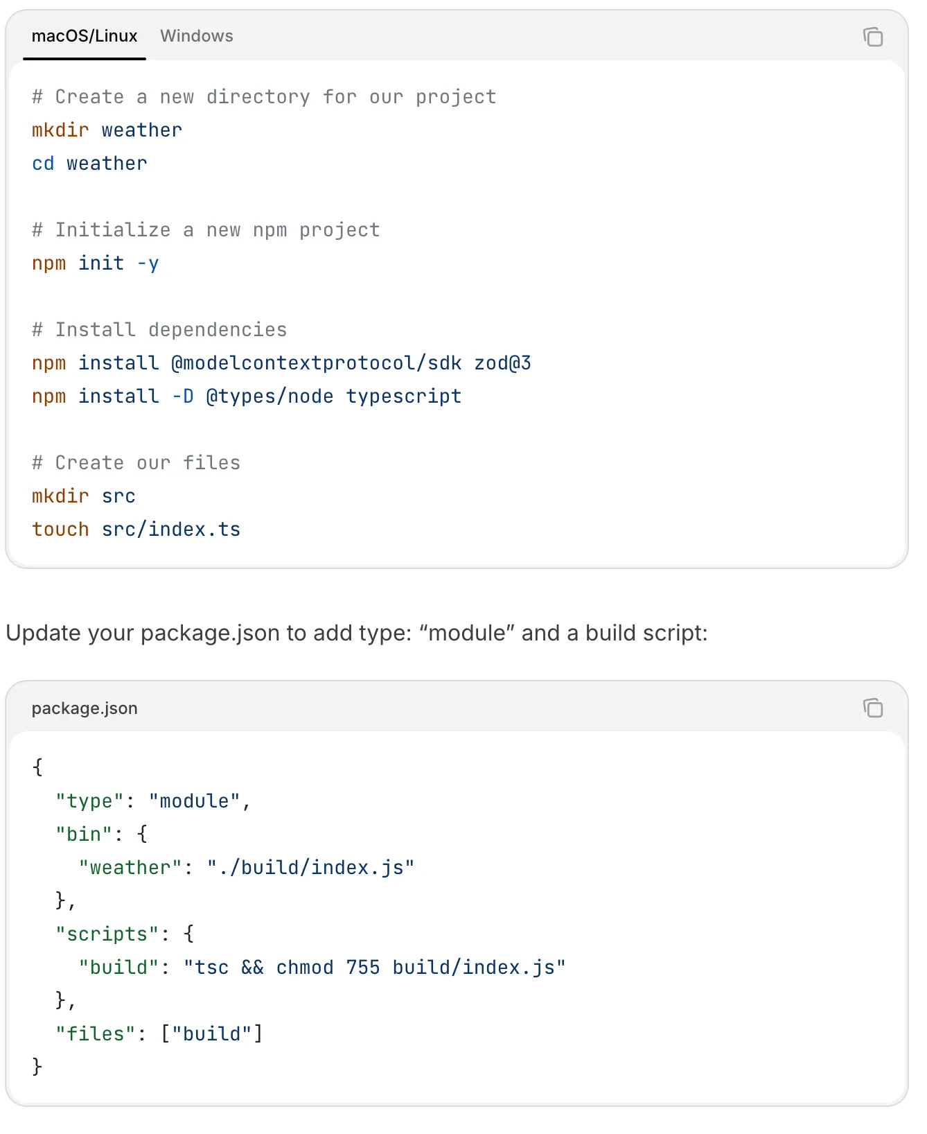 package.json 설정